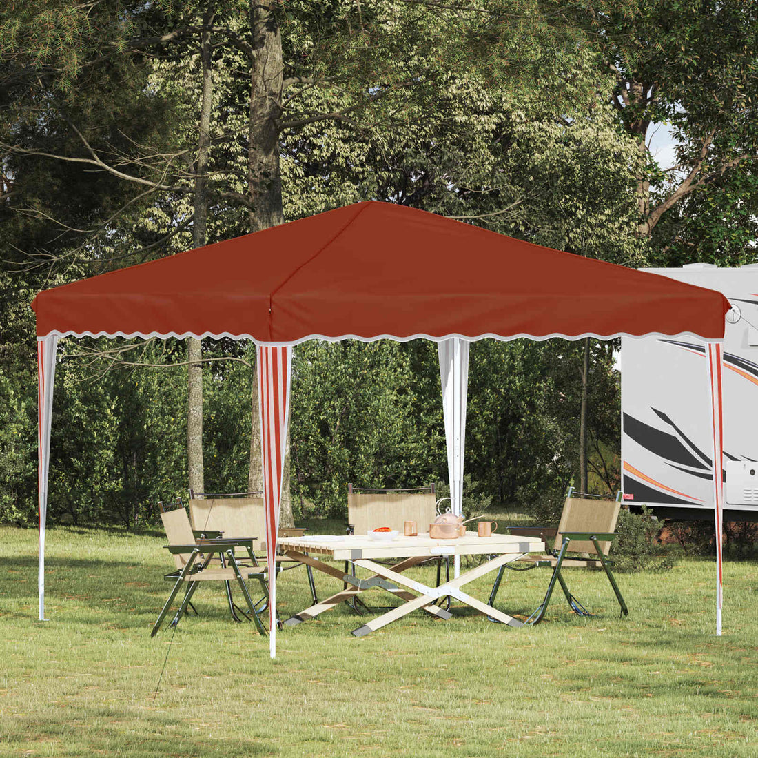 vidaXL Carpa Plegable para Fiestas 288 x 288 x 245 cm Terracota
