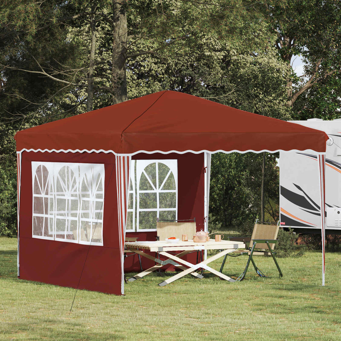 vidaXL Carpa Plegable para Fiestas 288 x 288 x 245 cm Terracota