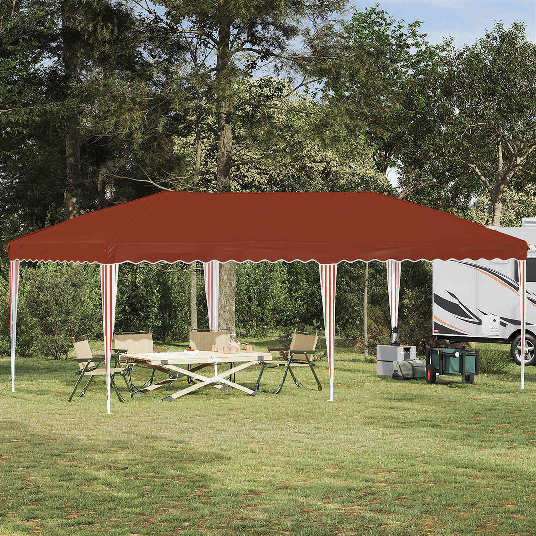 vidaXL Carpa Plegable para Fiestas 575 x 290 x 245 cm Terracota