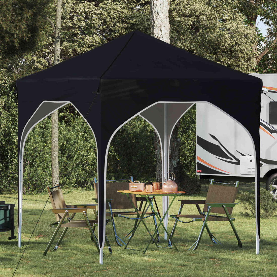 vidaXL Carpa Plegable para Fiestas 194 x 194 x 245 cm Antracita