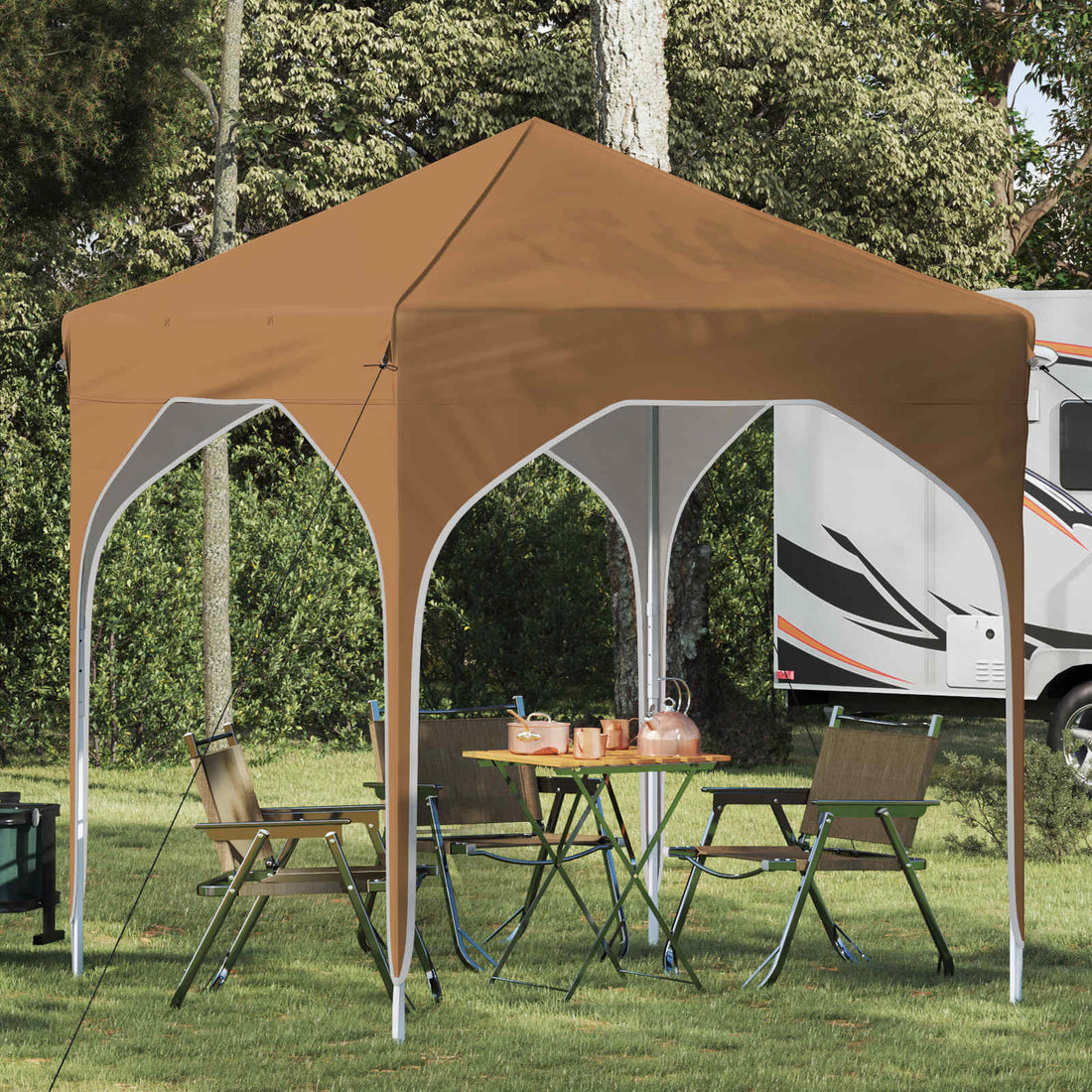 vidaXL Carpa Plegable para Fiestas 194 x 194 x 245 cm Beige