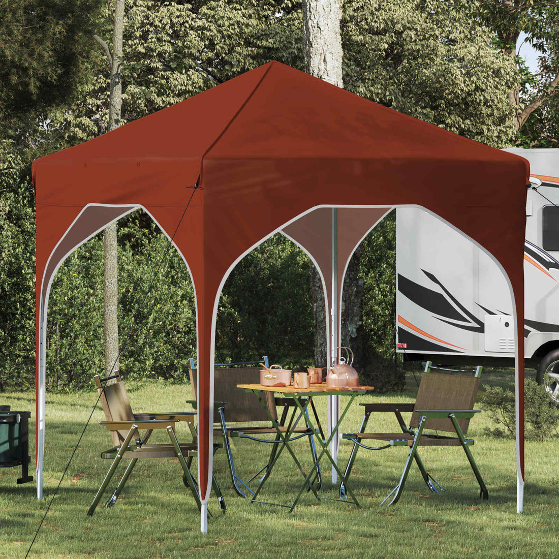 vidaXL Carpa Plegable para Fiestas 194 x 194 x 245 cm Terracota