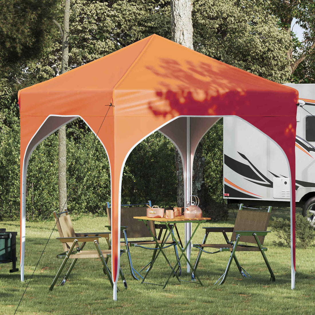 vidaXL Carpa Plegable para Fiestas 194 x 194 x 245 cm Naranja