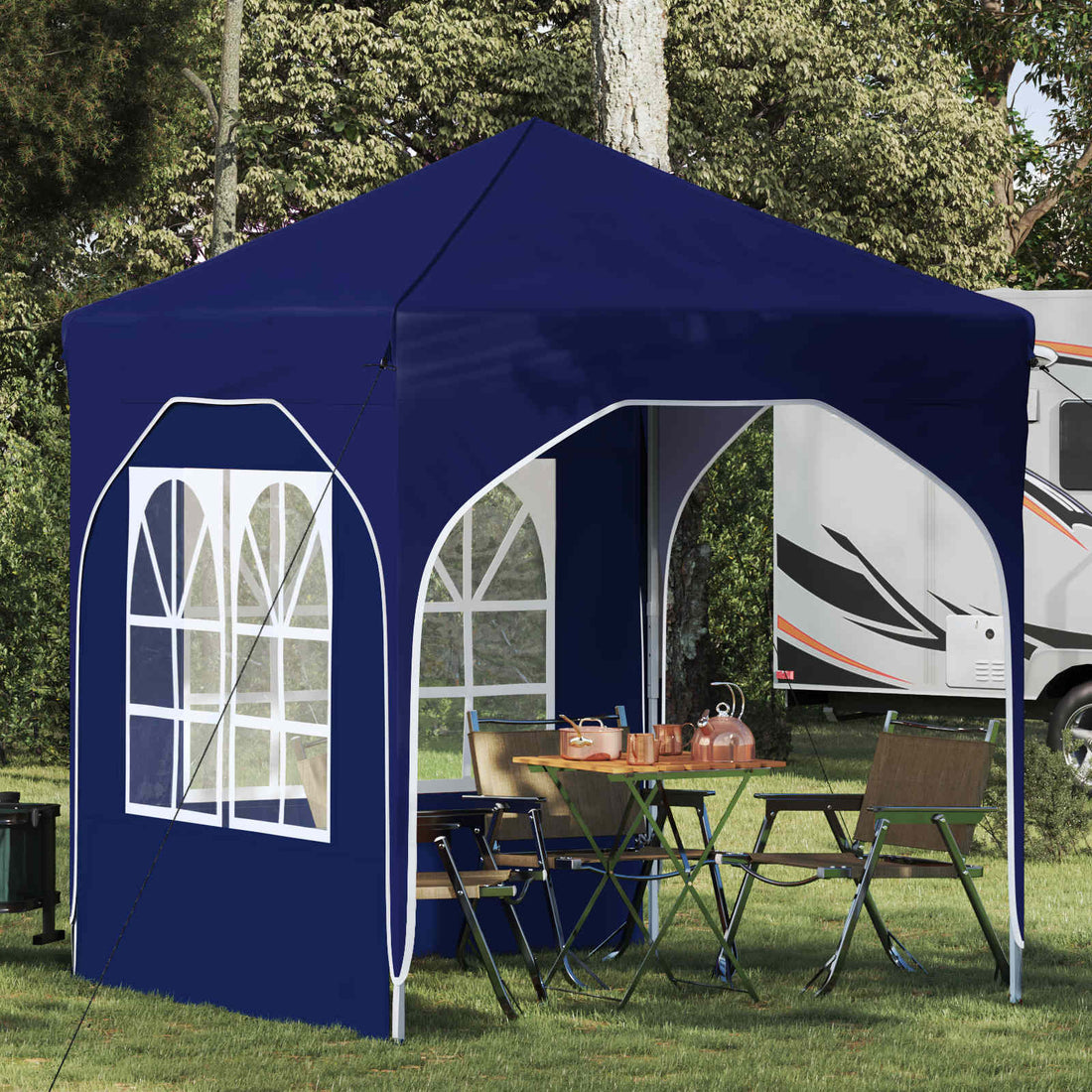 vidaXL Carpa Plegable para Fiestas 192 x 192 x 245 cm Azul