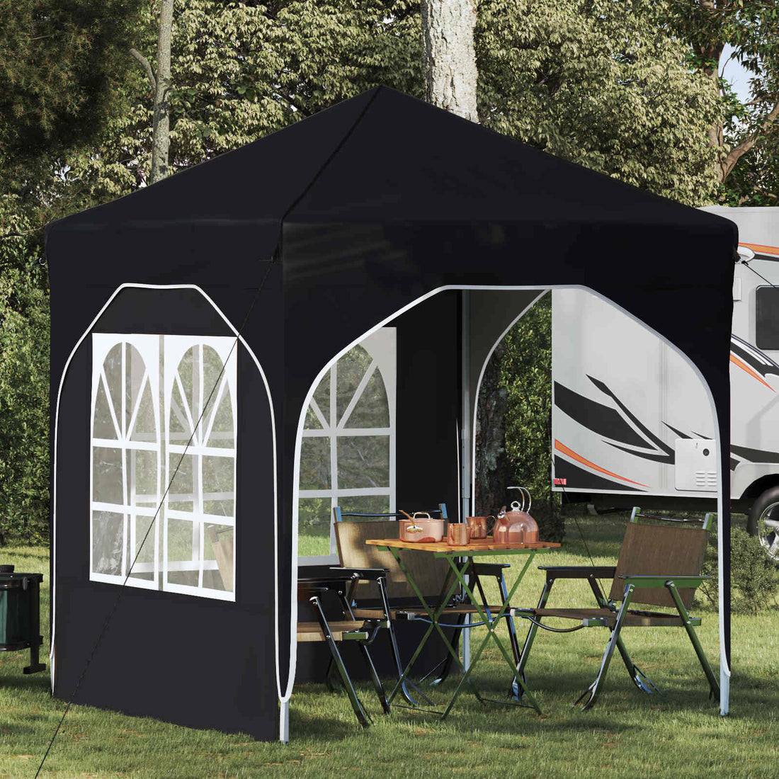 vidaXL Carpa Plegable para Fiestas 192 x 192 x 245 cm Antracita