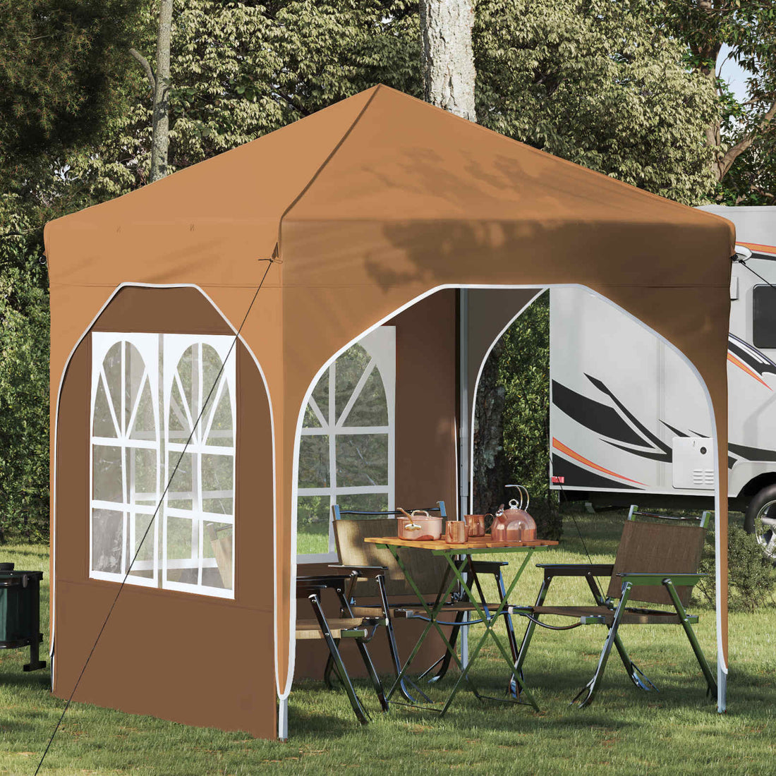 vidaXL Carpa Plegable para Fiestas 192 x 192 x 245 cm Beige