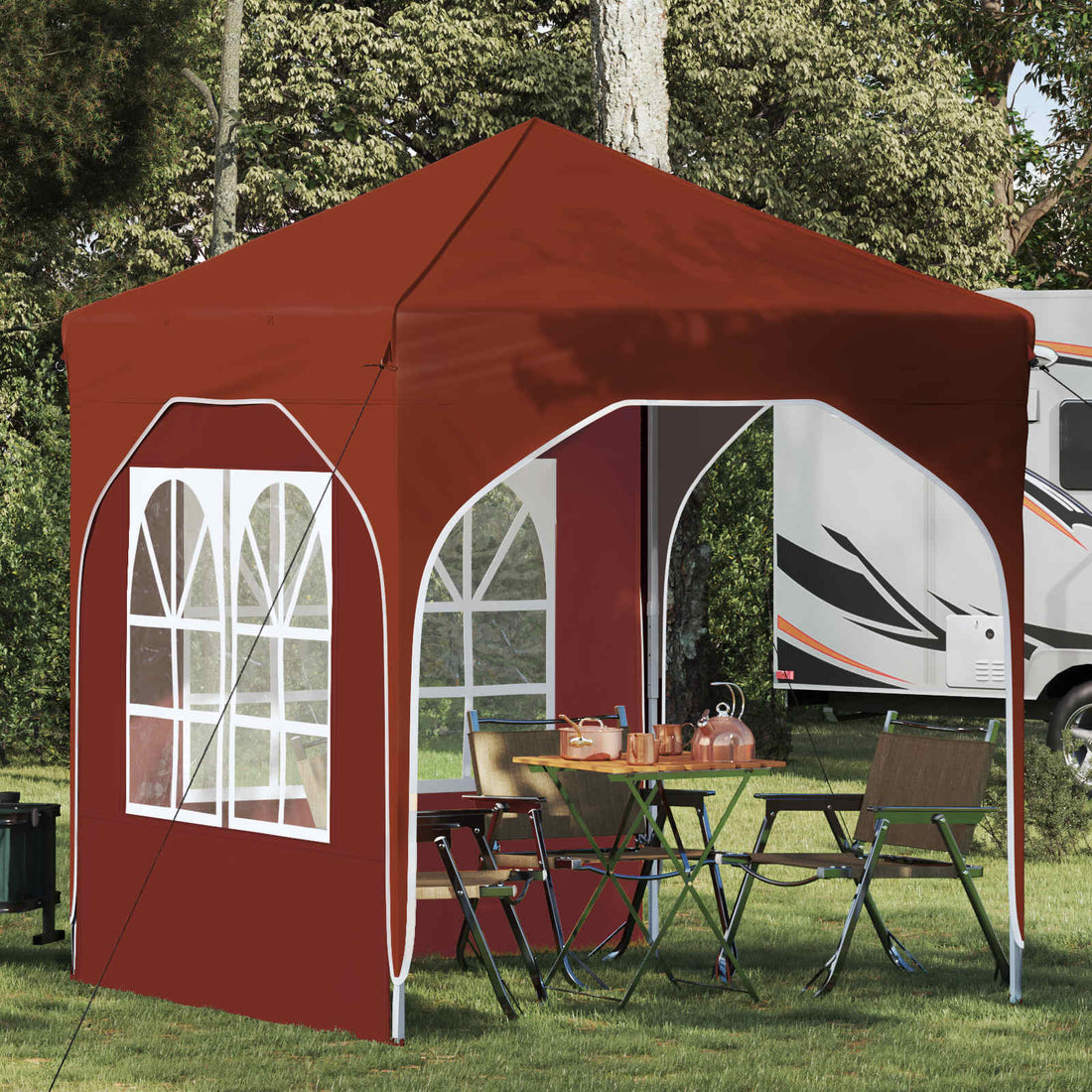 vidaXL Carpa Plegable para Fiestas 192 x 192 x 245 cm Terracota