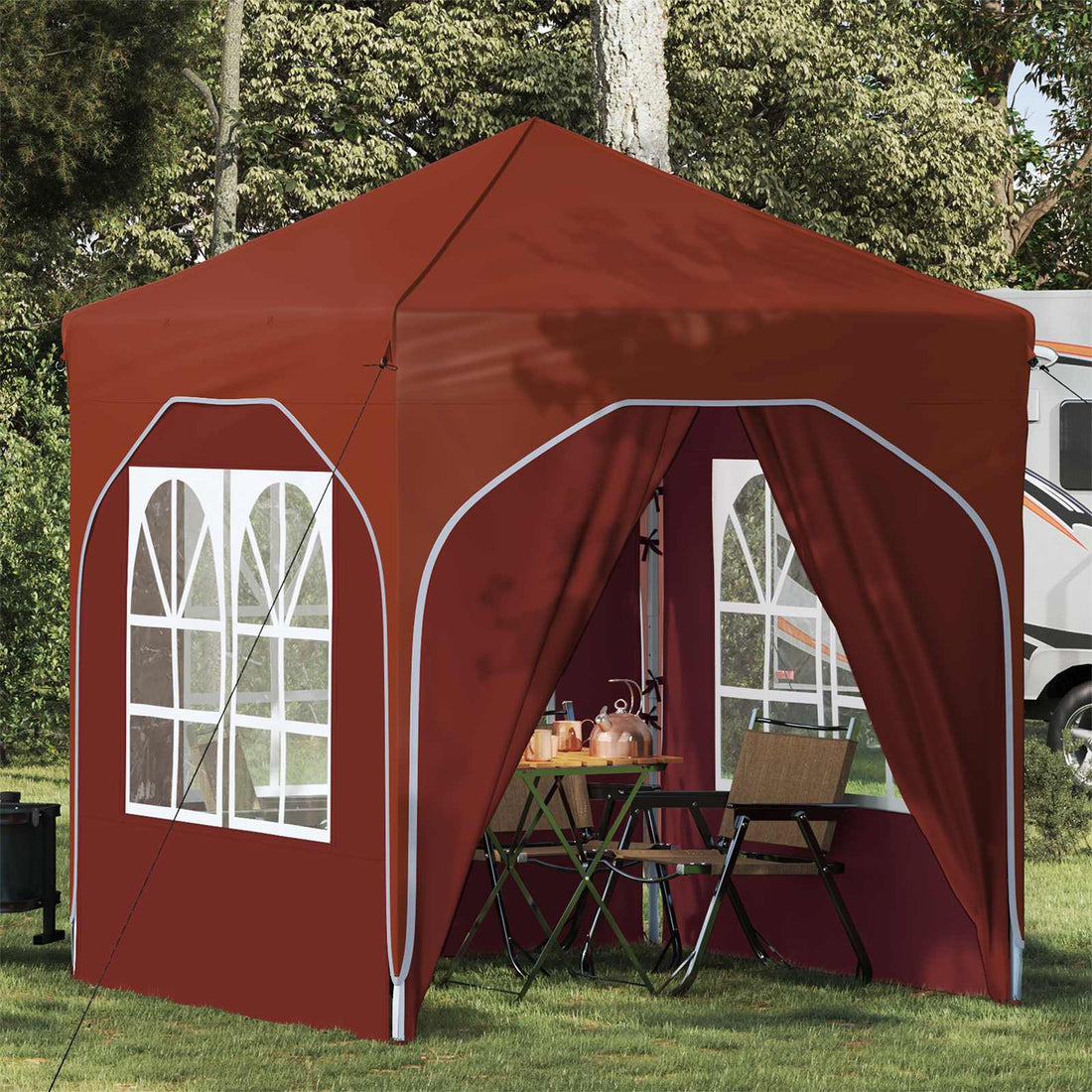 vidaXL Carpa Plegable para Fiestas 192 x 192 x 245 cm Terracota