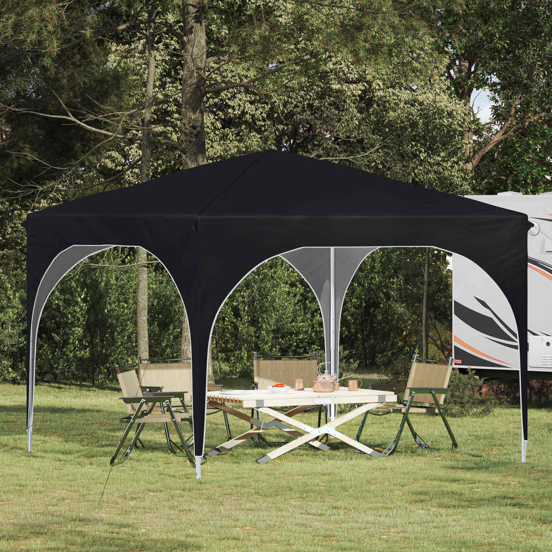 vidaXL Carpa Plegable para Fiestas 290 x 290 x 245 cm Antracita