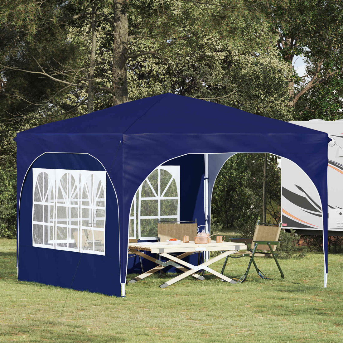 vidaXL Carpa Plegable para Fiestas 290 x 290 x 245 cm Azul