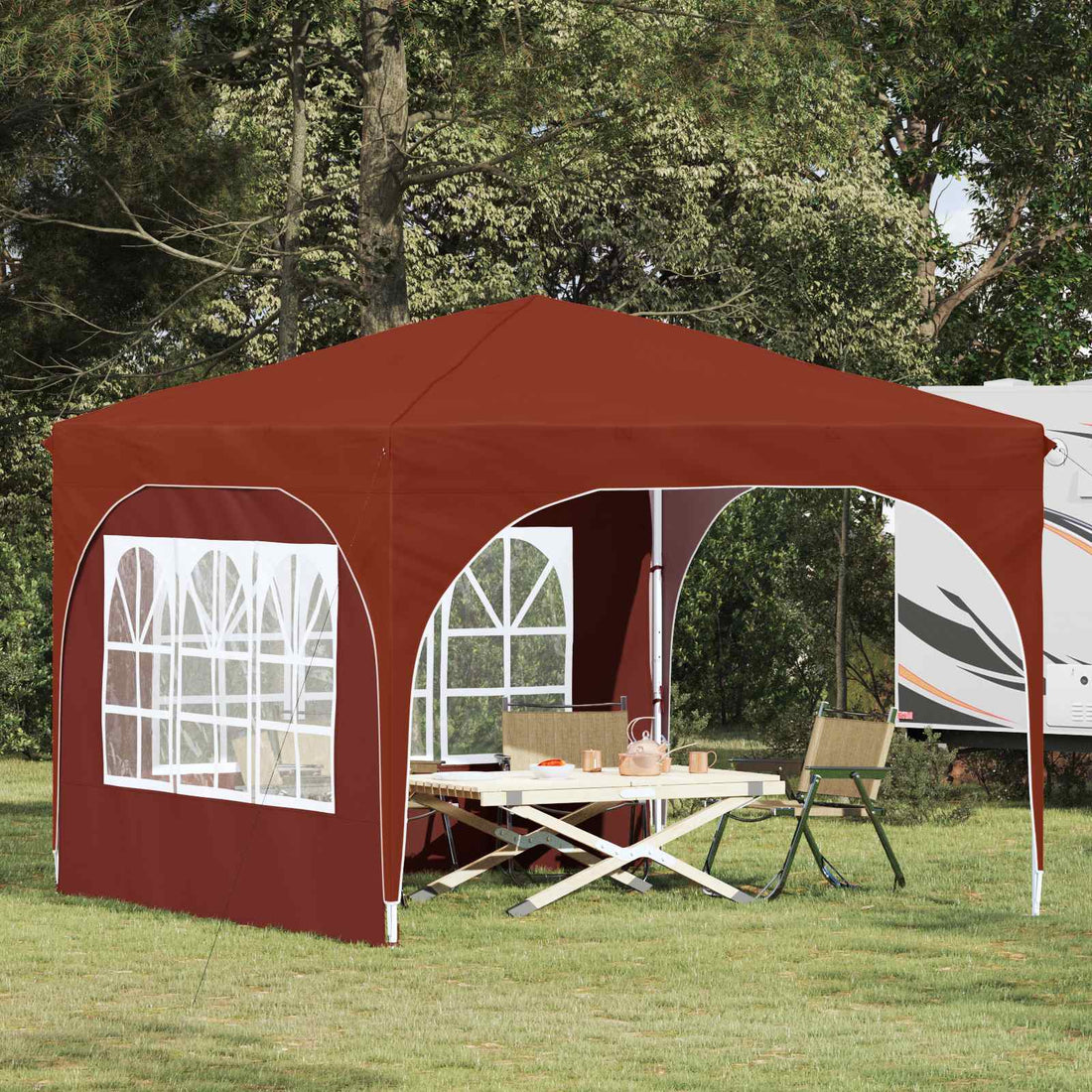vidaXL Carpa Plegable para Fiestas 290 x 290 x 245 cm Terracota