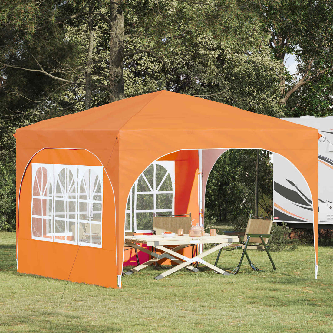 vidaXL Carpa Plegable para Fiestas 290 x 290 x 245 cm Naranja
