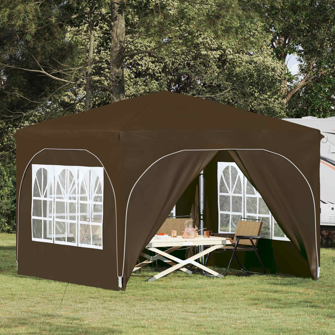 vidaXL Carpa Plegable para Fiestas 290 x 290 x 245 cm Topo