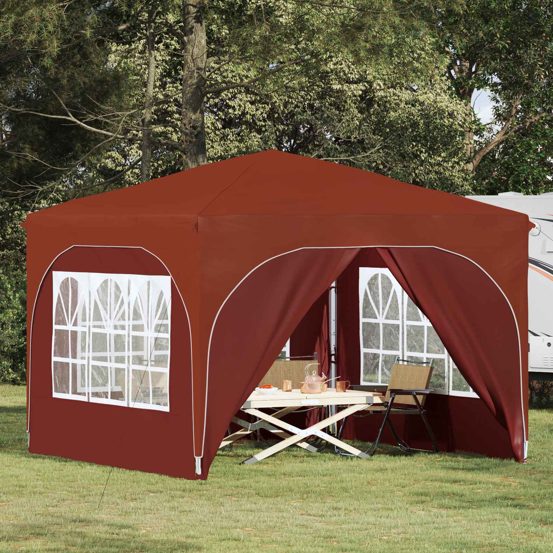 vidaXL Carpa Plegable para Fiestas 290 x 290 x 245 cm Terracota