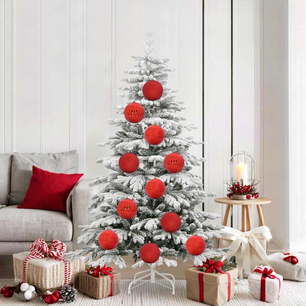 vidaXL Juego de Esferas Navideñas XL 9 uds. Rojo Ø 15 cm Plástico