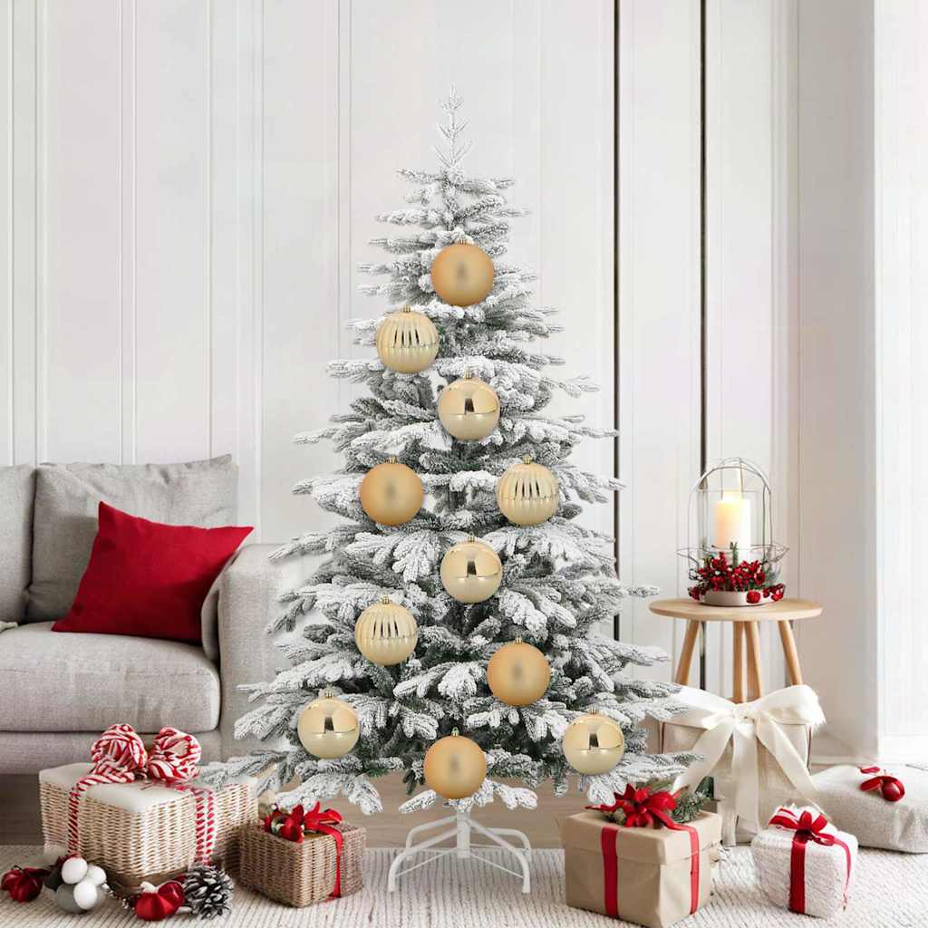 vidaXL Juego de Esferas Navideñas XL 9 uds. Dorado Ø 15 cm Plástico