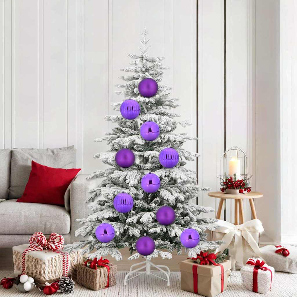 vidaXL Juego de Esferas Navideñas XL 9 uds. Lila Ø 15 cm Plástico