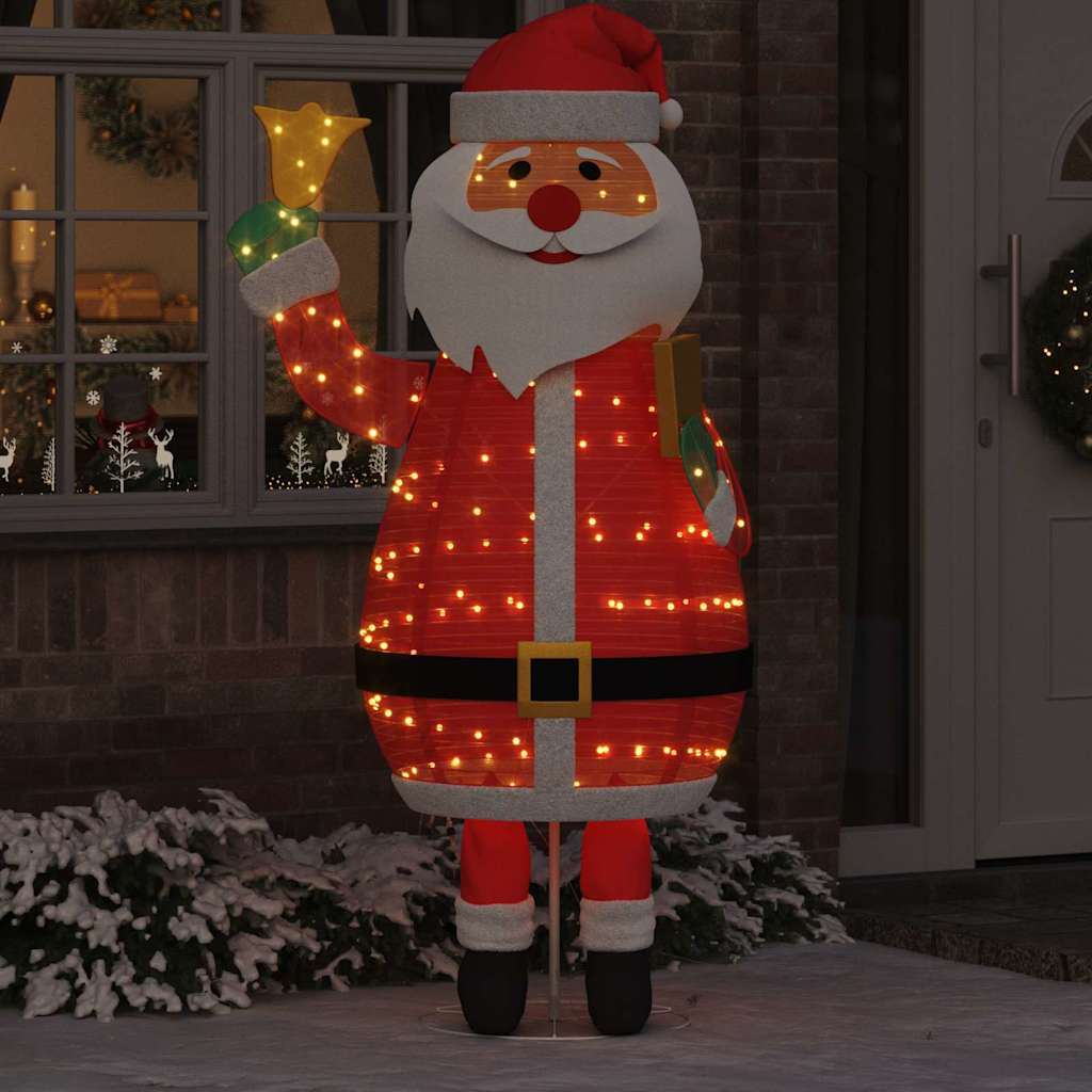 vidaXL Santa Claus Navideño 200 LED Blanco Cálido 100 x 180 cm Tela