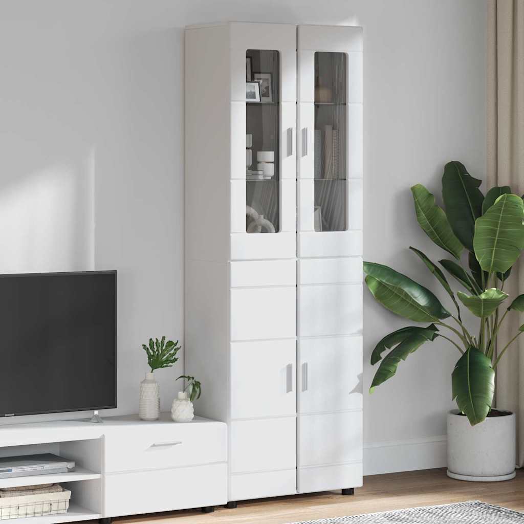 vidaXL Aparador alto FLORIN 60 x 35 x 182 cm brillante