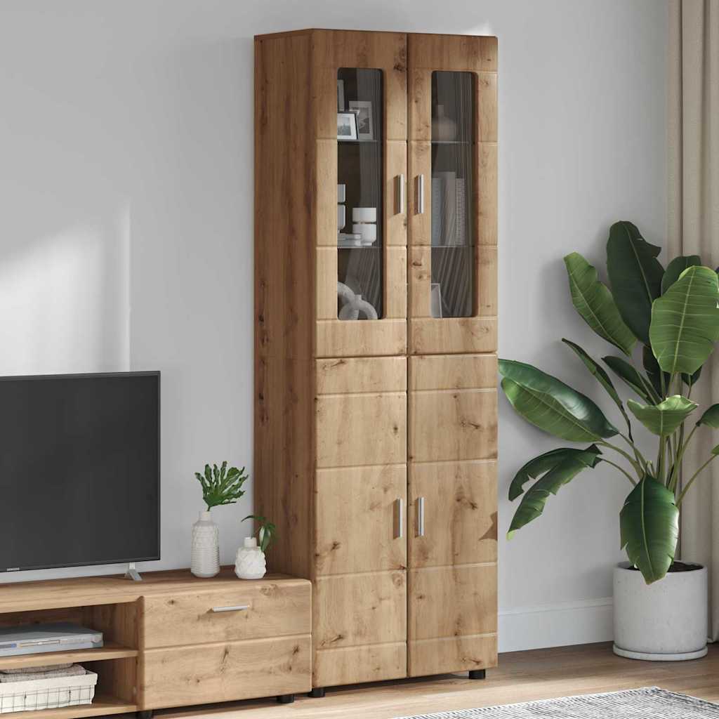 vidaXL Aparador alto FLORIN 60 x 35 x 182 cm Roble artisan