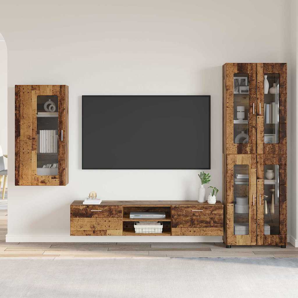vidaXL Conjunto de mueble de TV FLORIN 3 uds. Madera vieja
