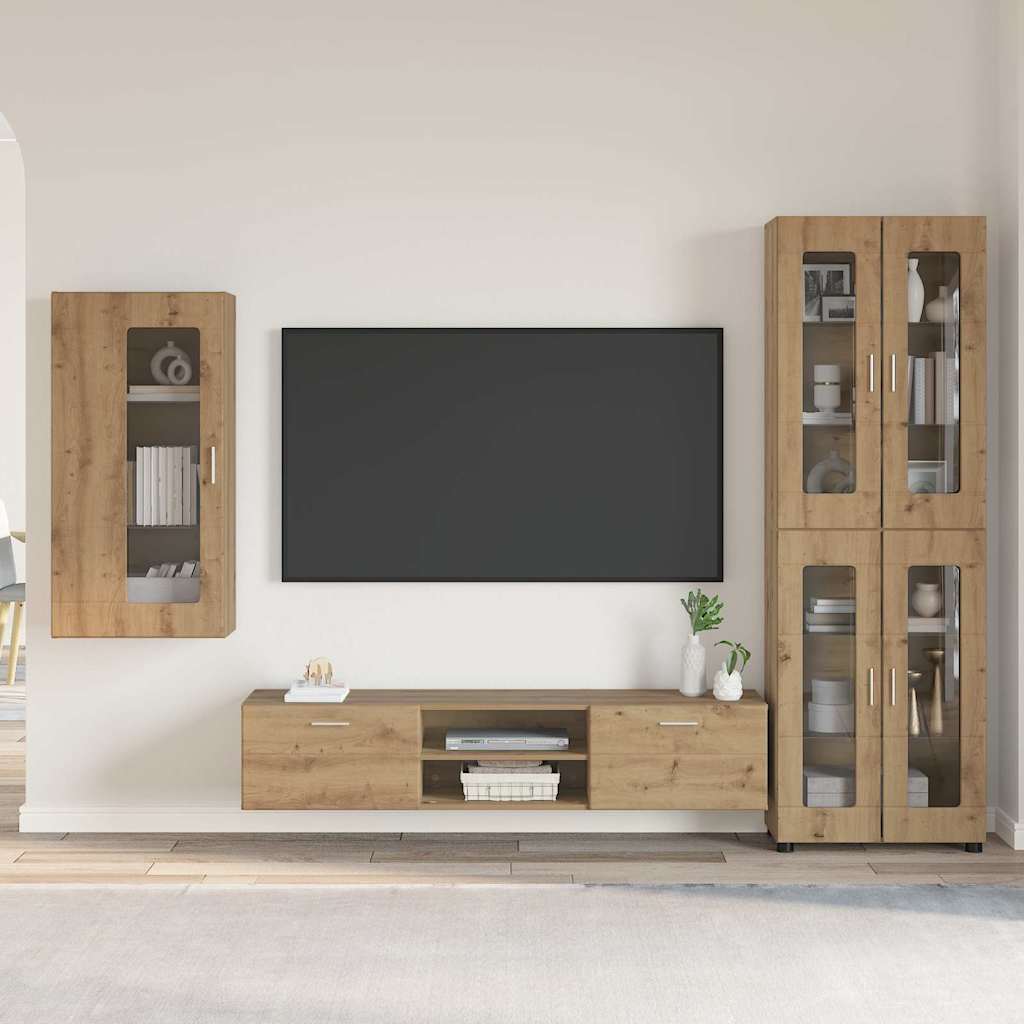 vidaXL Conjunto de mueble de TV FLORIN 3 uds. Roble artisan