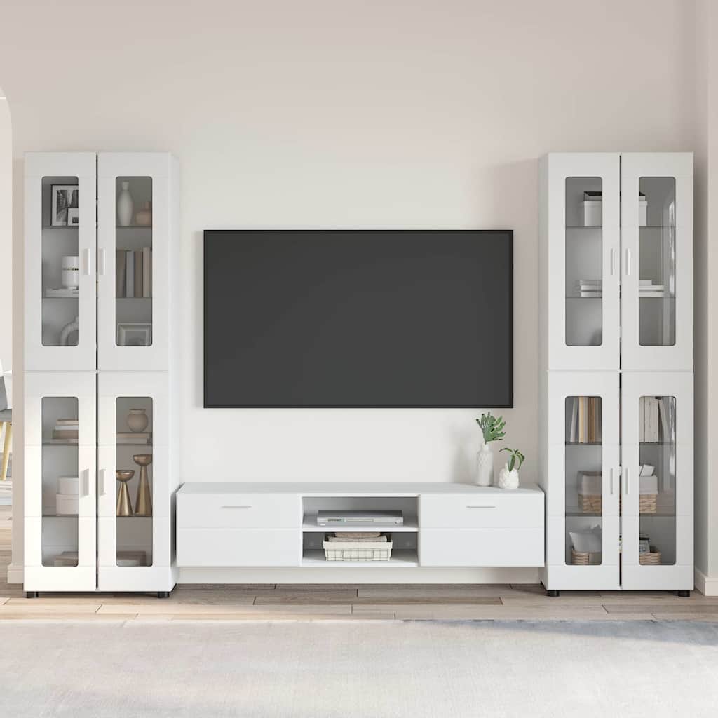 vidaXL Conjunto de mueble de TV FLORIN 3 uds. brillante