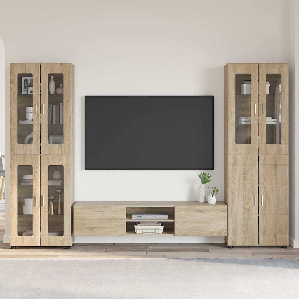 vidaXL Conjunto de mueble de TV FLORIN 3 uds. Roble Sonoma