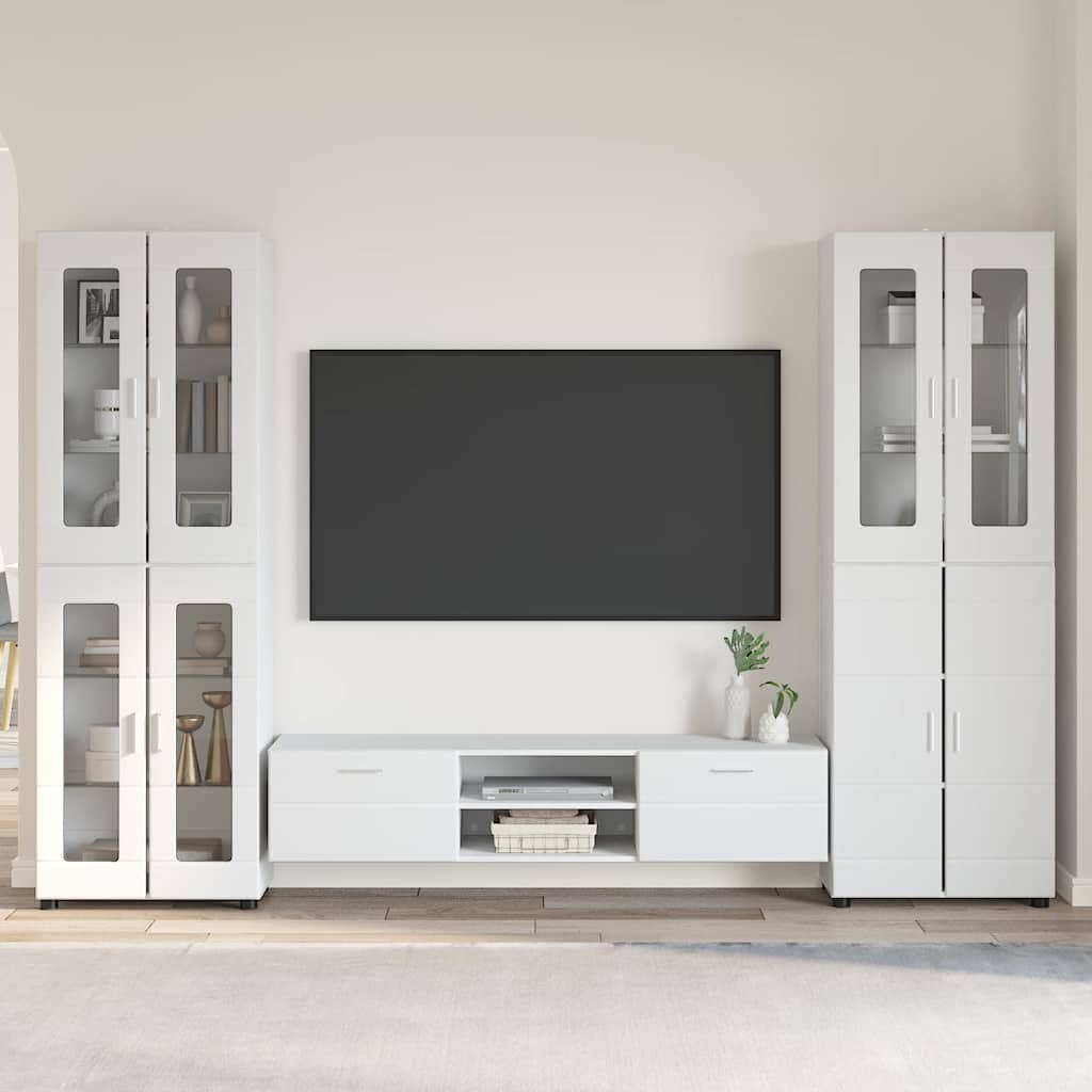 vidaXL Conjunto de mueble de TV FLORIN 3 uds. brillante