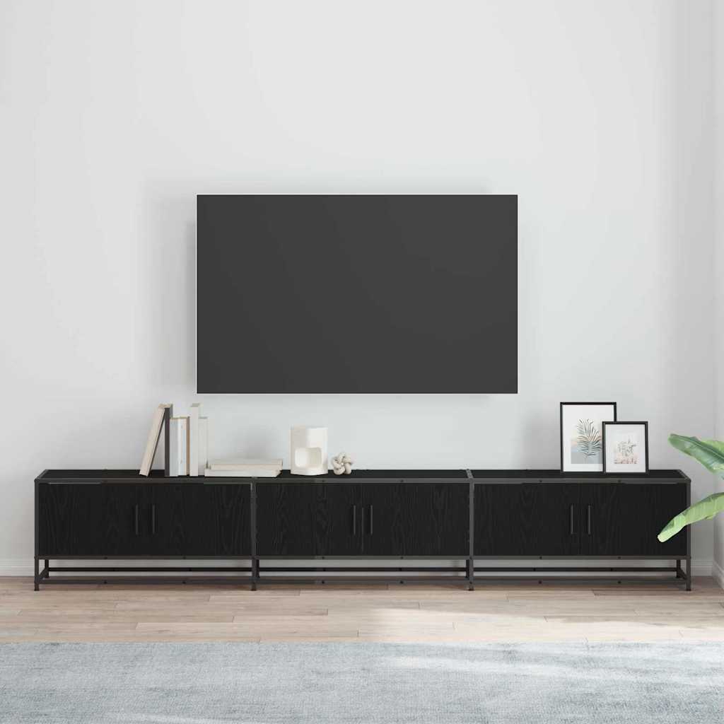 vidaXL Unidades de TV 240 x 35 x 41 cm Roble Negro