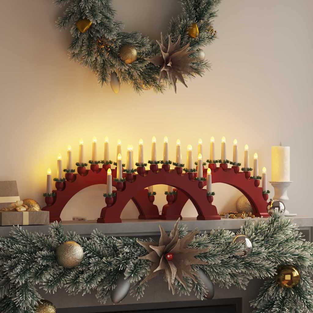 vidaXL Arco de Velas de Navidad con 10 Velas LED 3 uds. LED