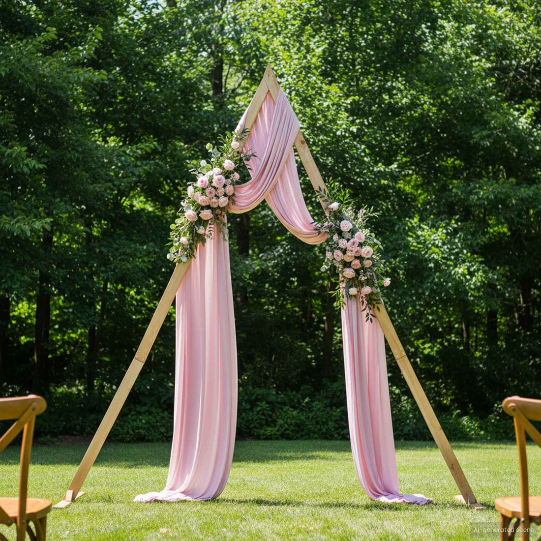 vidaXL Arco de Boda Marrón Claro 202 x 95 x 254 cm
