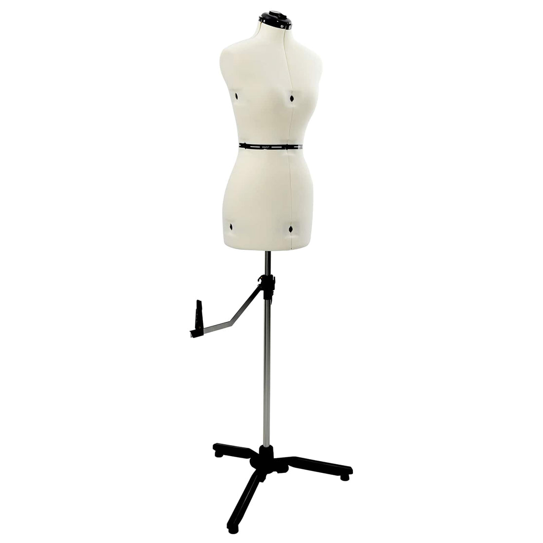 vidaXL Forma de vestido ajustable femenina Crema s Terciopelo