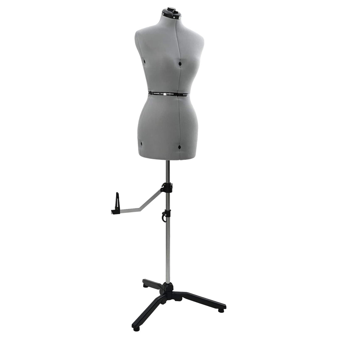 vidaXL Forma de vestido ajustable femenina Gris s Terciopelo