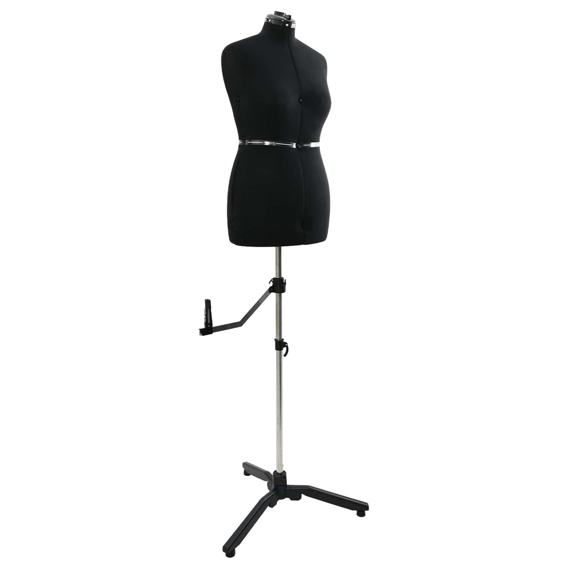 vidaXL Forma de vestido ajustable femenina Negro m Terciopelo