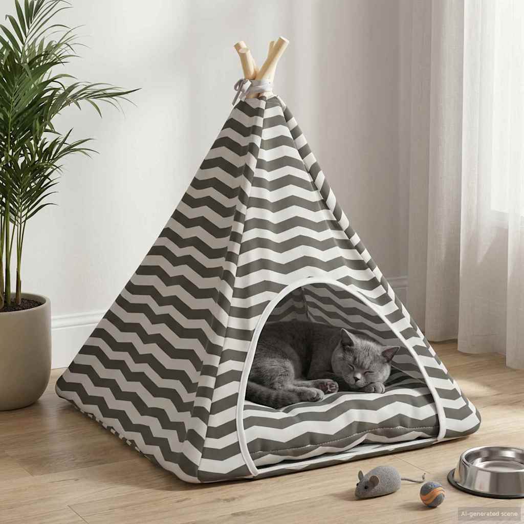 vidaXL Tienda de campaña para mascotas con cojín 60 x 60 x 70 cm