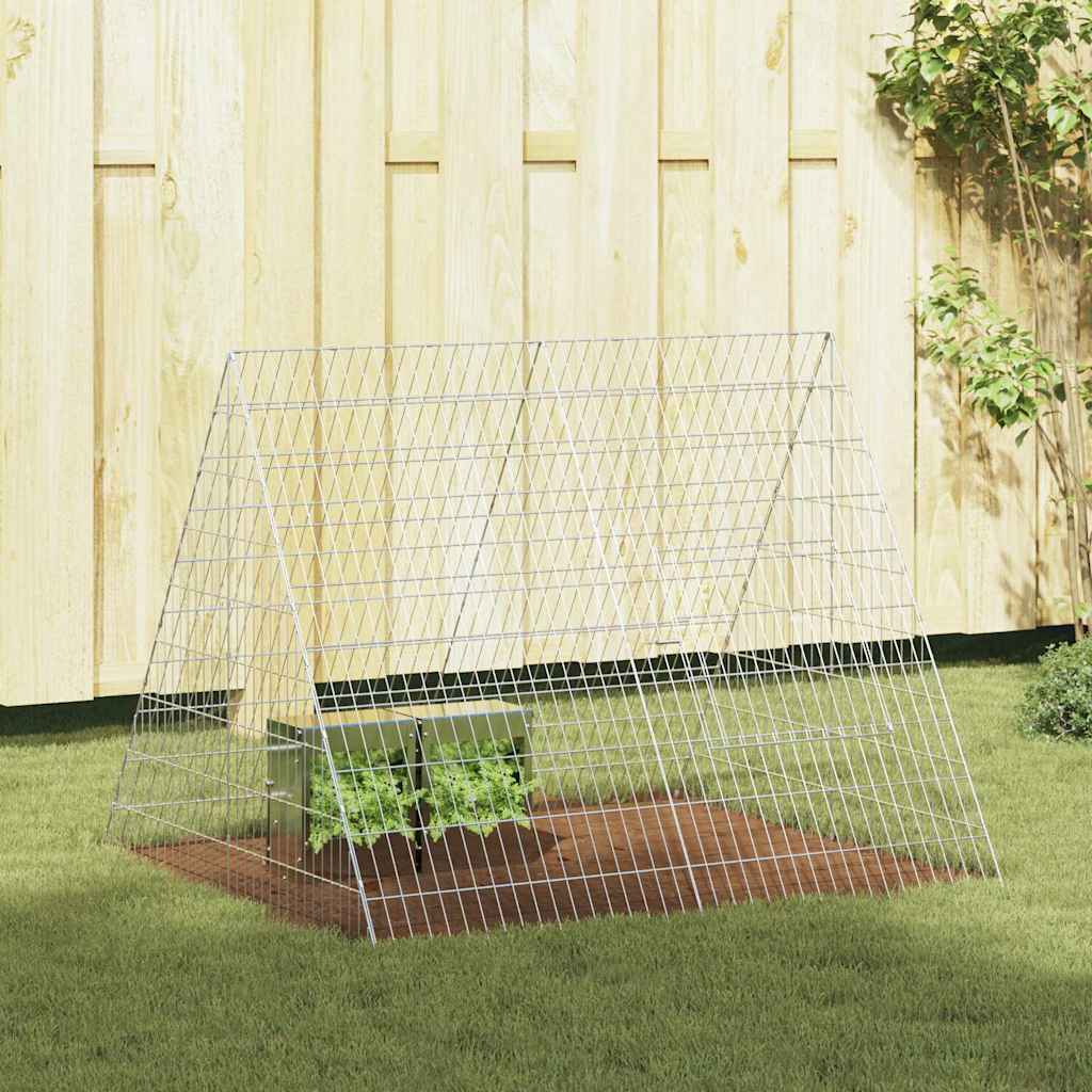 vidaXL Jaula para conejos Plateado 110 x 100 x 85 cm Acero Galvanizado