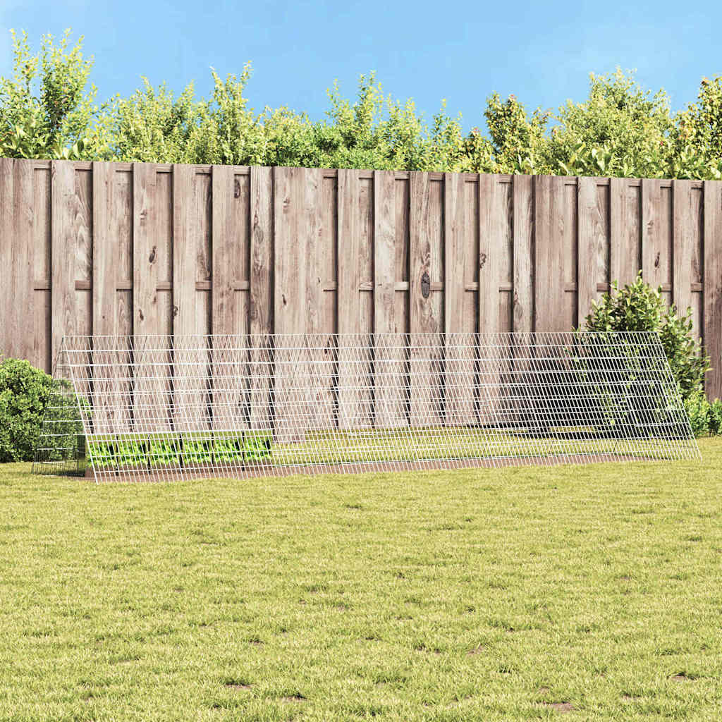 vidaXL Jaula para conejos Plateado 430 x 100 x 85 cm Acero Galvanizado