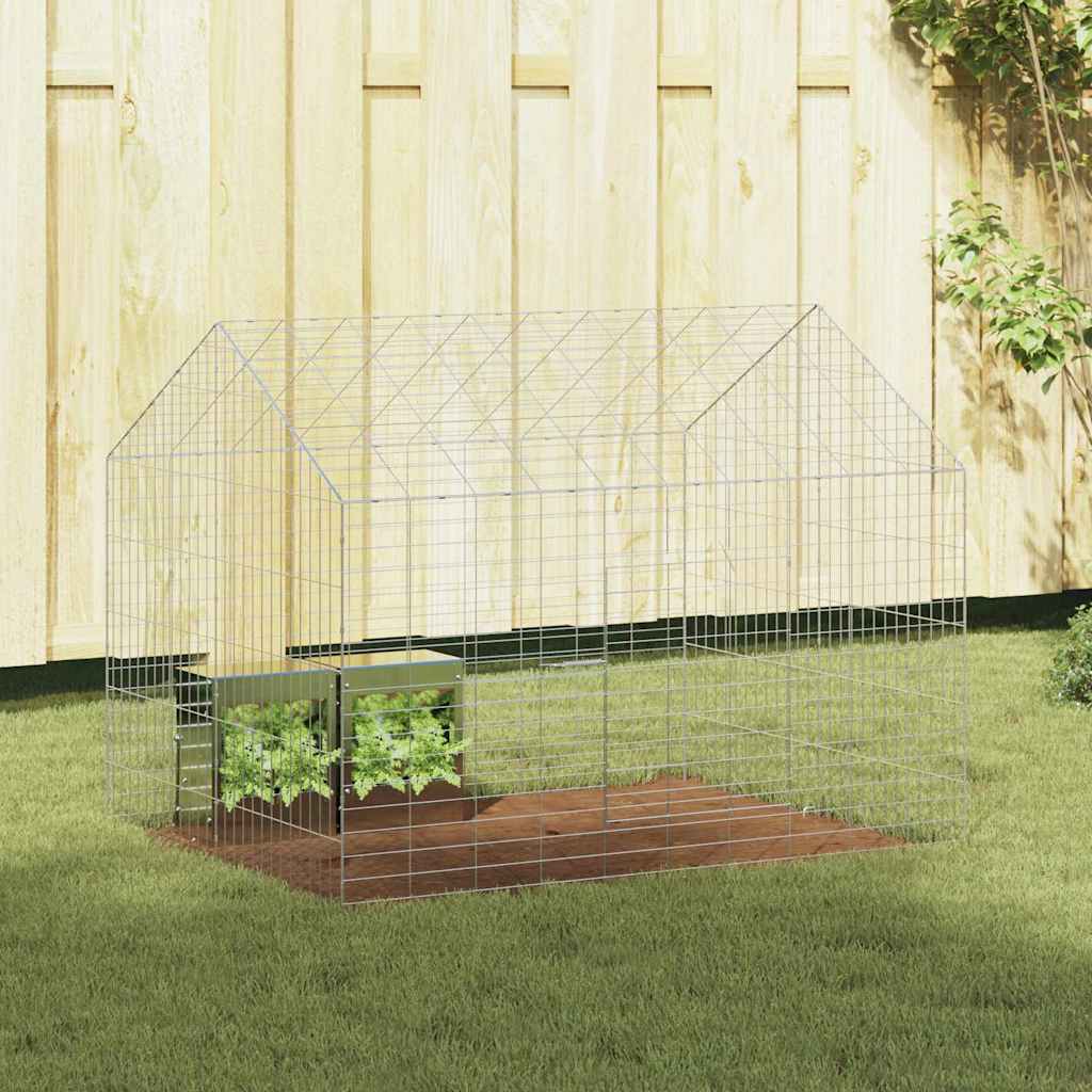 vidaXL Jaula para conejos Plateado 100 x 78 x 78 cm Acero Galvanizado