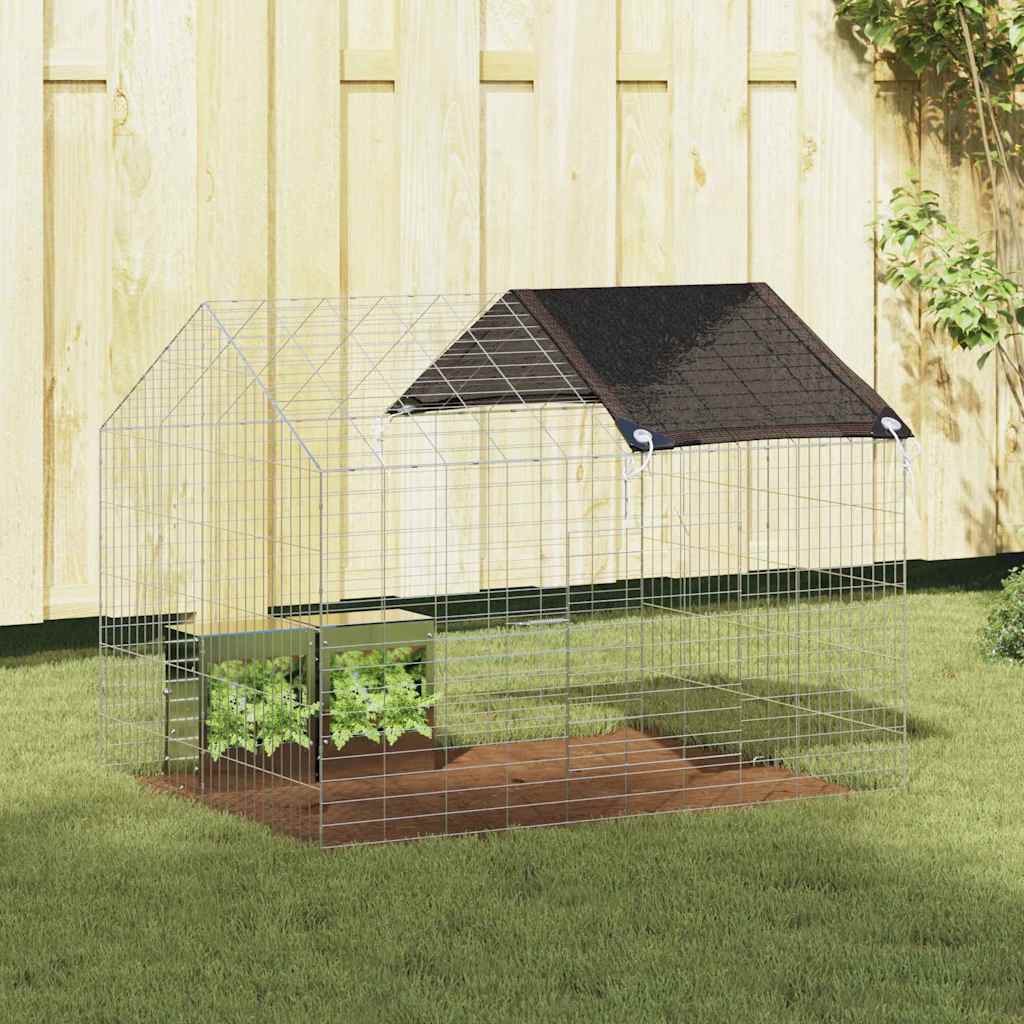 vidaXL Jaula para conejos Plateado 100 x 78 x 78 cm Acero Galvanizado