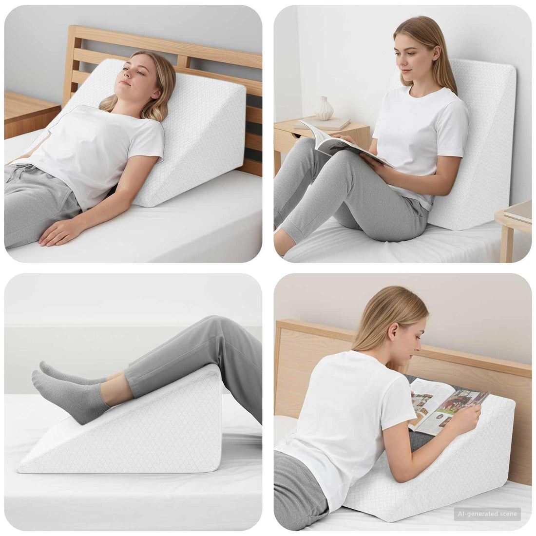 vidaXL Almohada para Piernas 60 x 50 x 30 cm Suave
