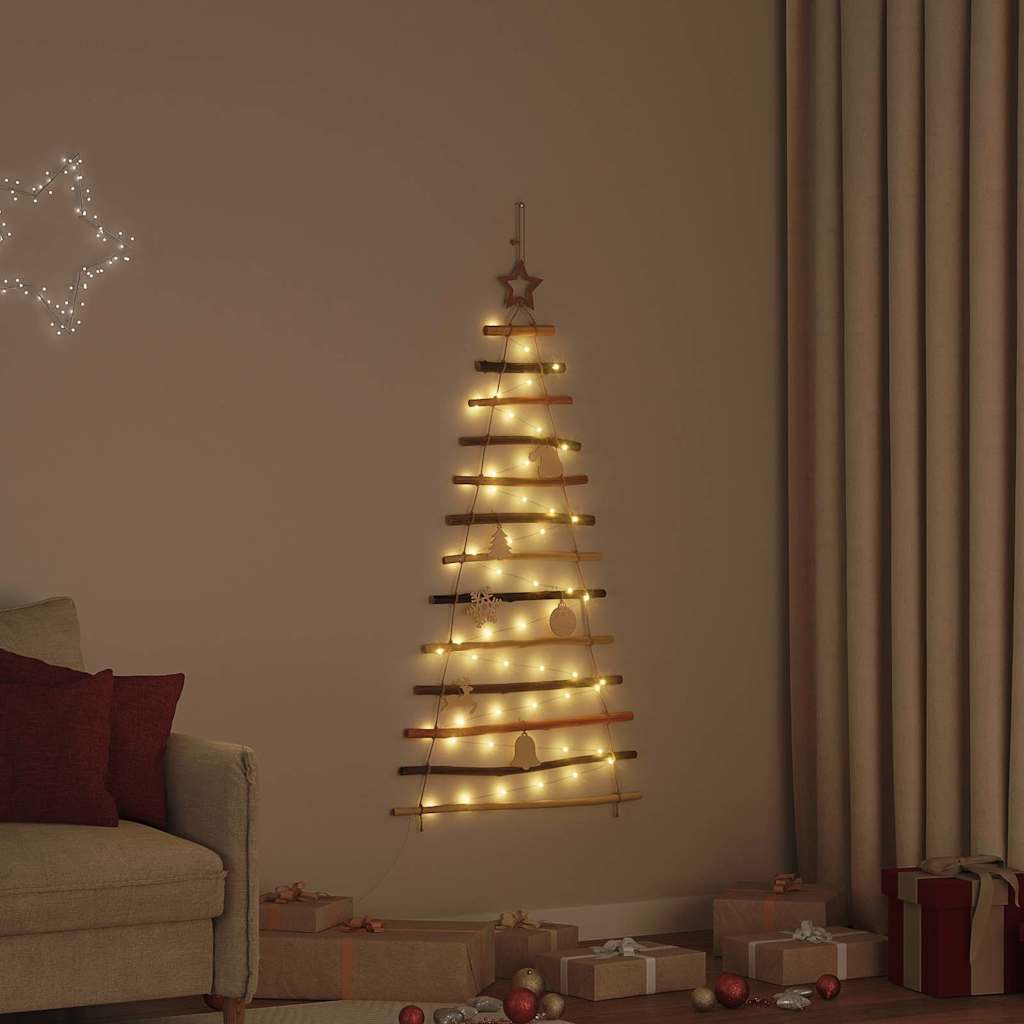 vidaXL Árbol de Navidad Natural 120 cm Madera de Fresno Sólido