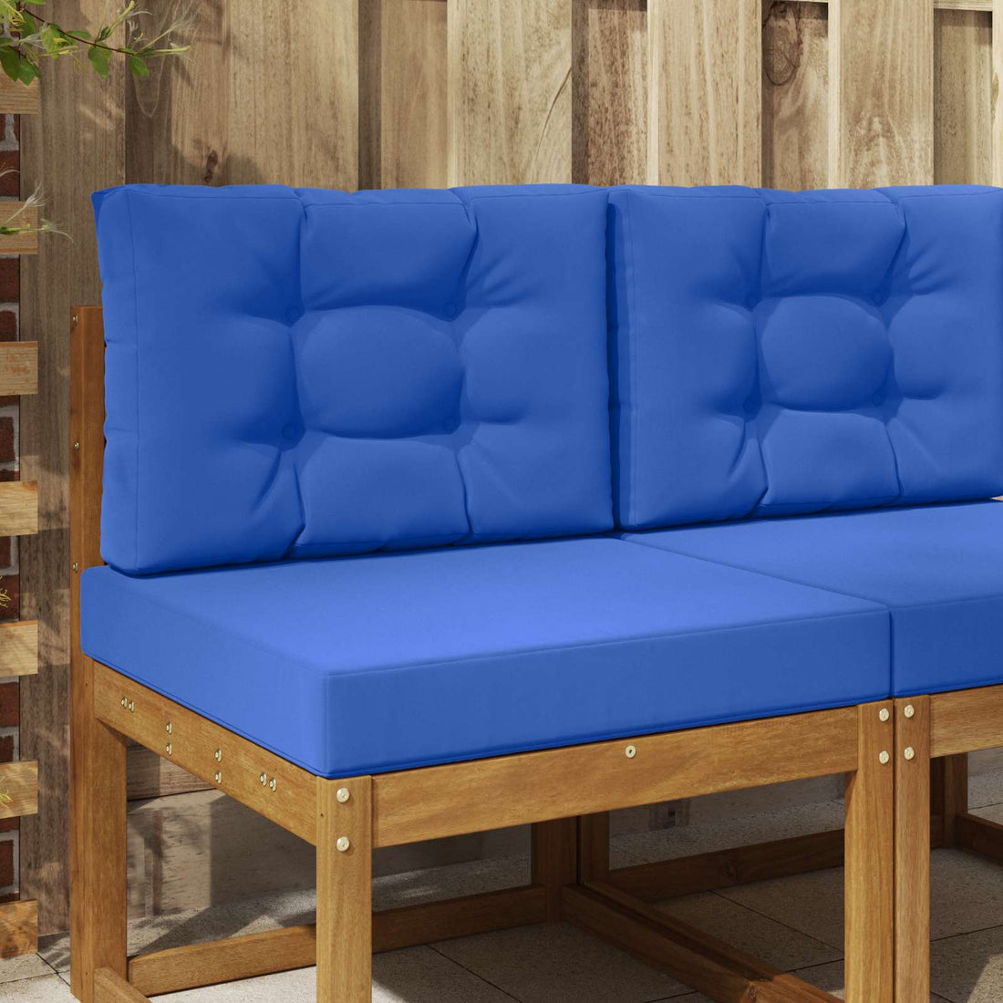 vidaXL Cojín para sofá de exterior Poliéster Azul Royal 60 x 60 cm