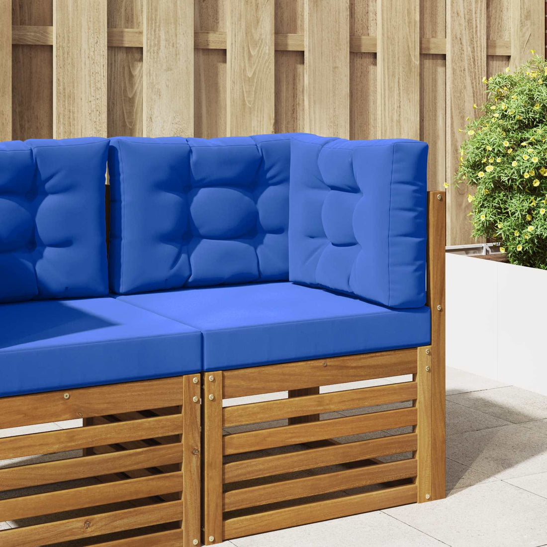 vidaXL Cojín para sofá de exterior Poliéster Azul Royal 60 x 60 cm