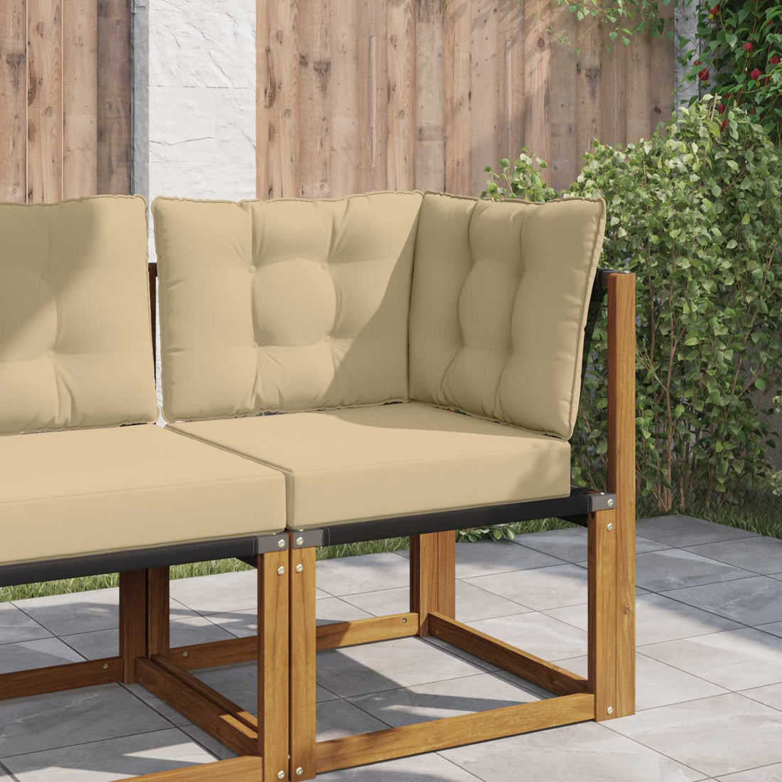 vidaXL Cojín para sofá de exterior Poliéster Beige 50,5 x 50,5 cm