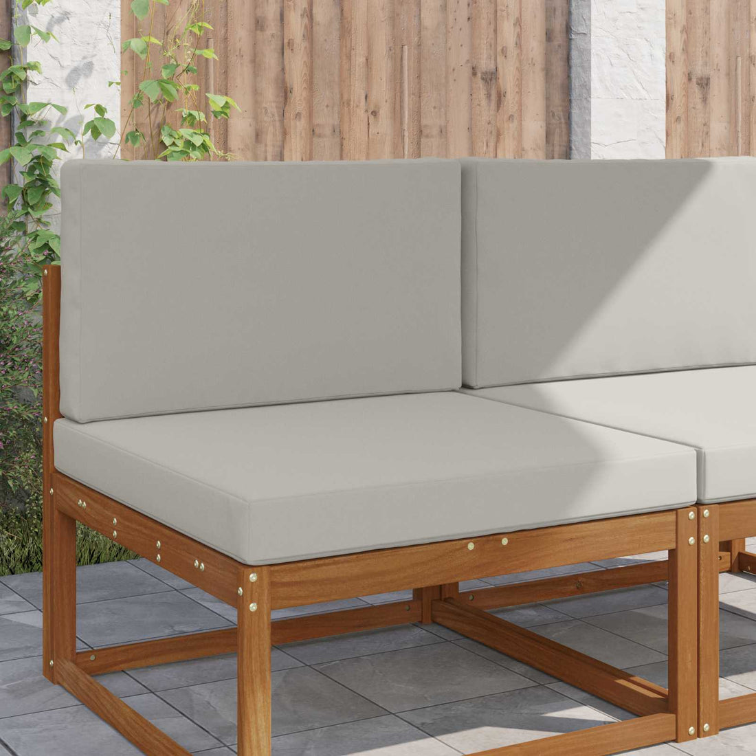 vidaXL Cojín para sofá de exterior Poliéster Gris 80 x 80 cm