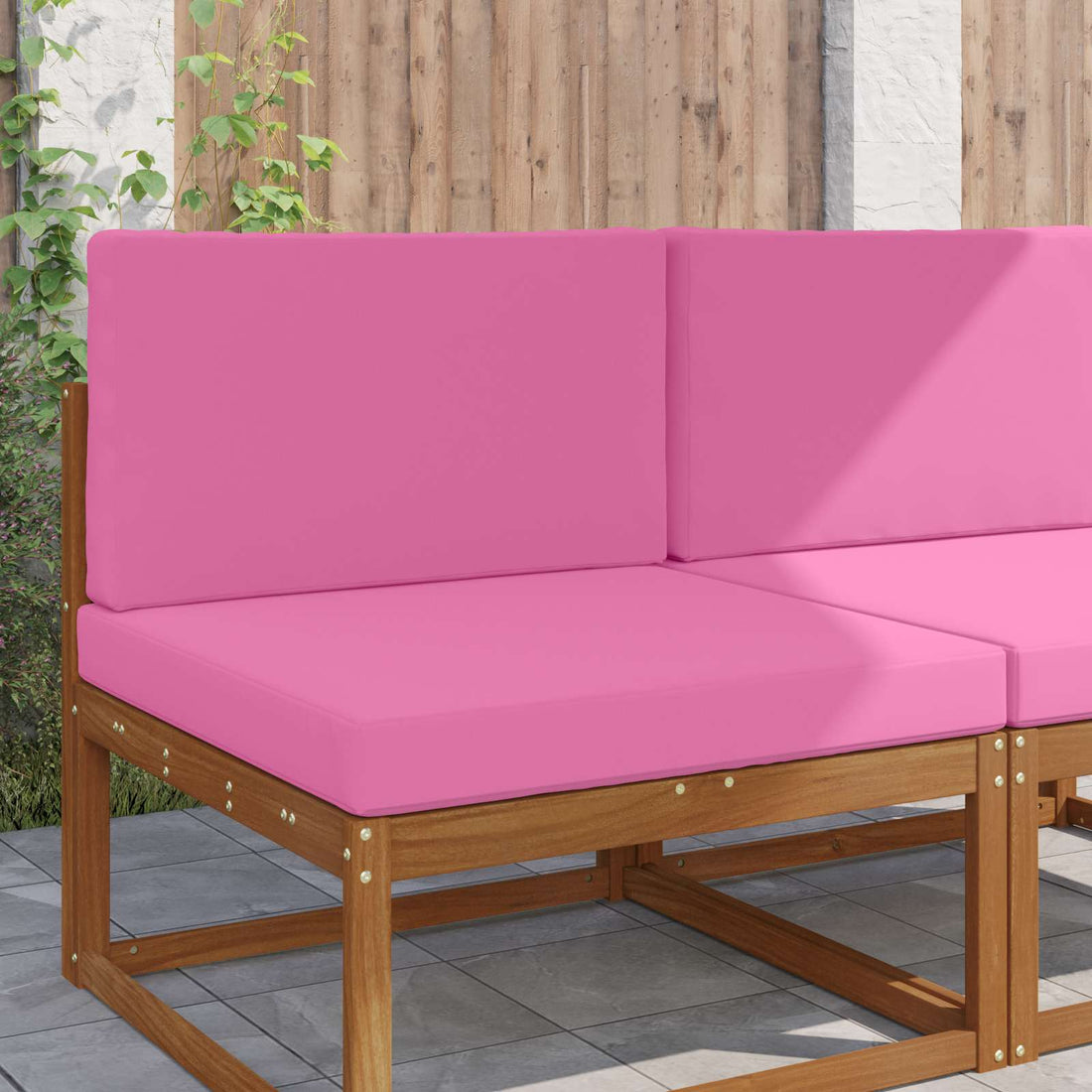 vidaXL Cojín para sofá de exterior Poliéster Rosa 80 x 80 cm