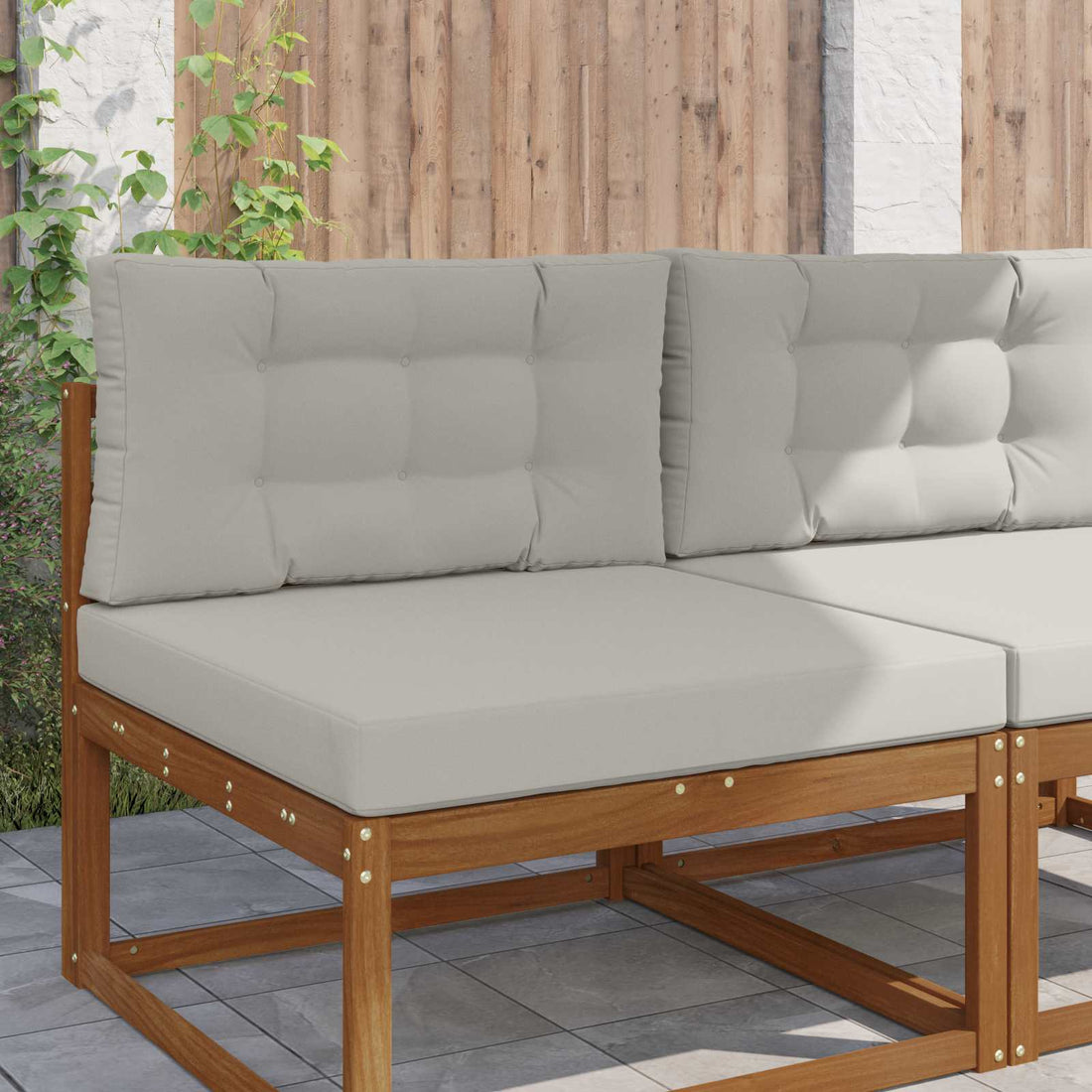 vidaXL Cojín para sofá de exterior Poliéster Gris 80 x 80 cm