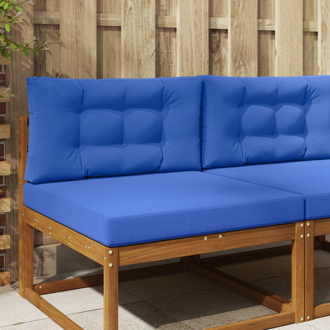vidaXL Cojín para sofá de exterior Poliéster Azul Royal 80 x 80 cm
