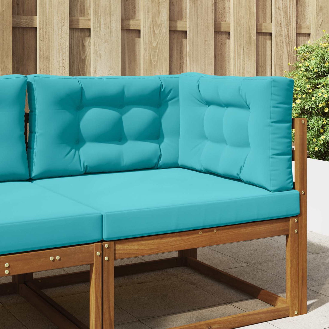 vidaXL Cojín para sofá de exterior Poliéster Tuquesa 80 x 80 cm